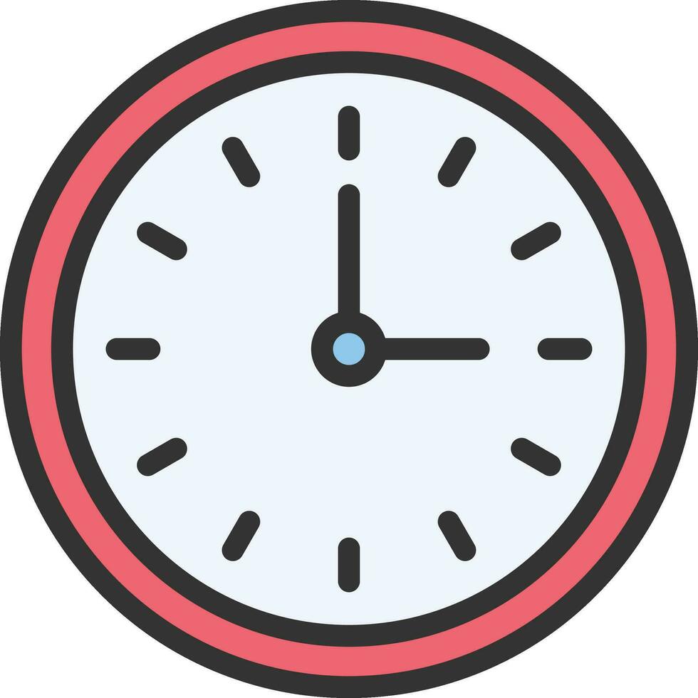 Wall Clock Icon Image. vector