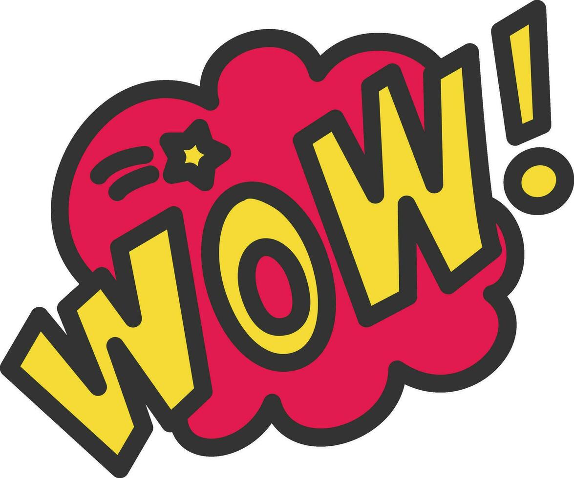 Wow Bubble Icon Image. vector