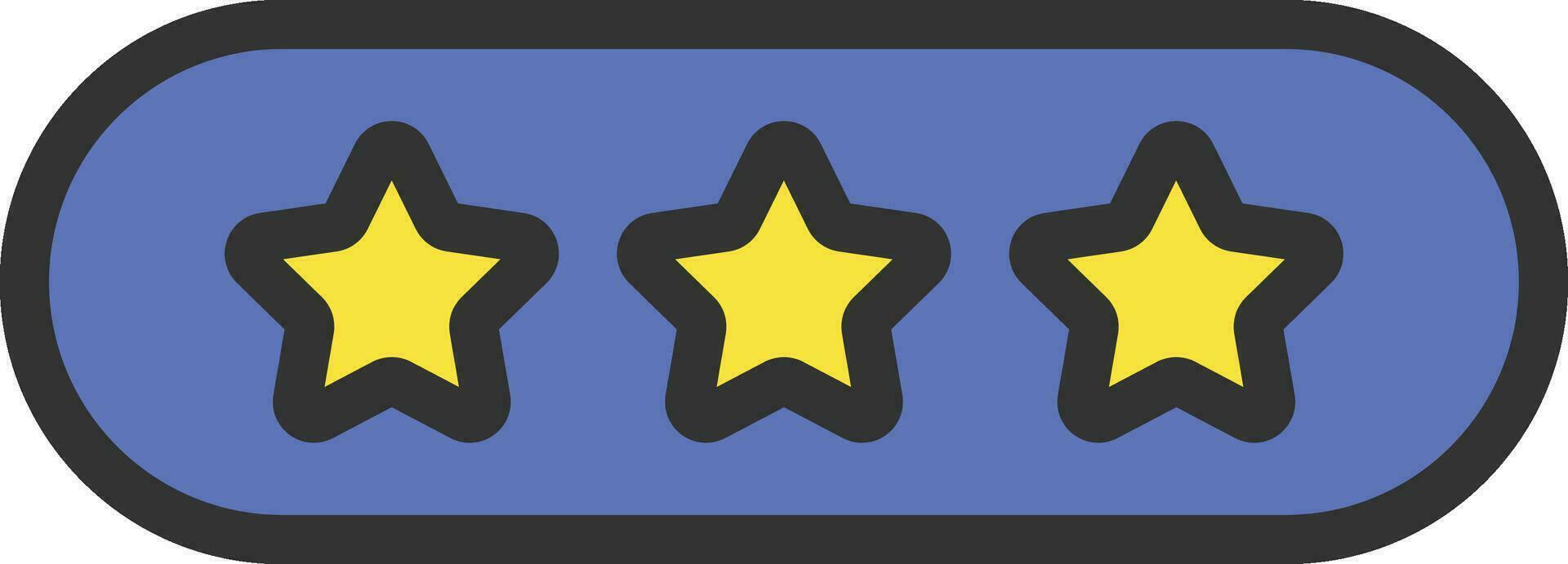 Three Reviews Icon Image. vector