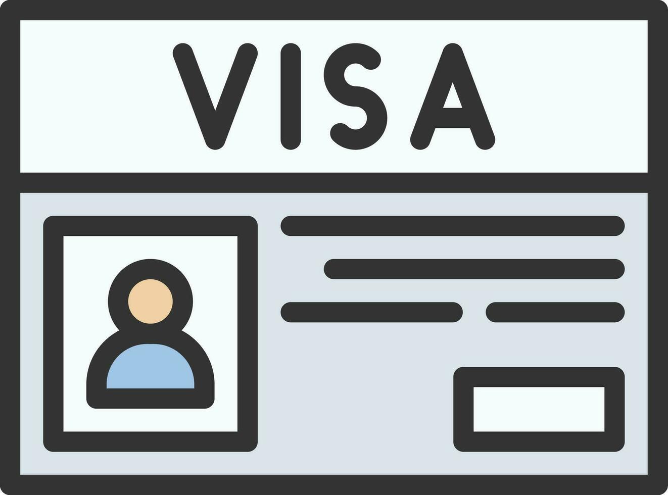 Visa Icon Image. vector