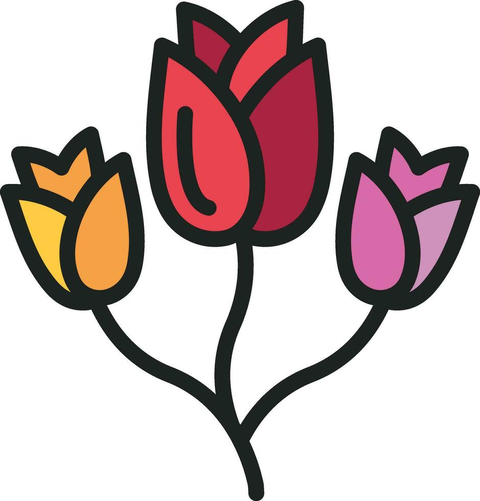 tulipán icono imagen. vector