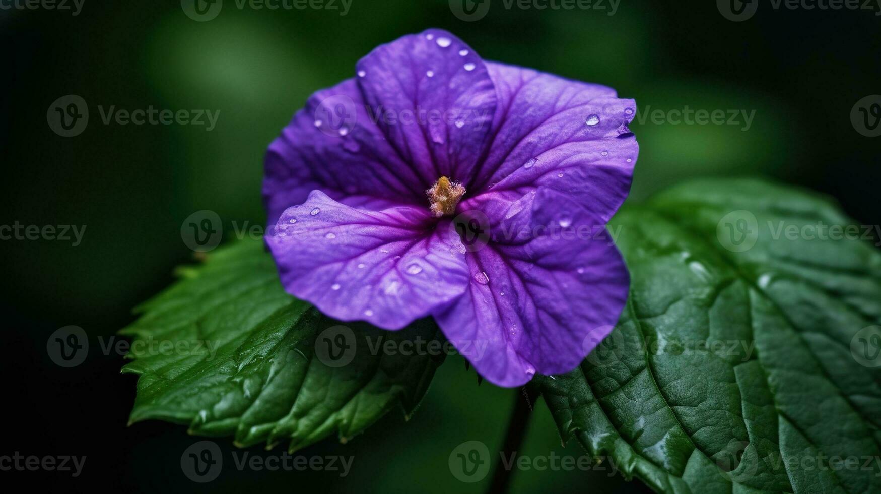 close up of beautiful violet purple flowers Generative AI, AI Generated photo