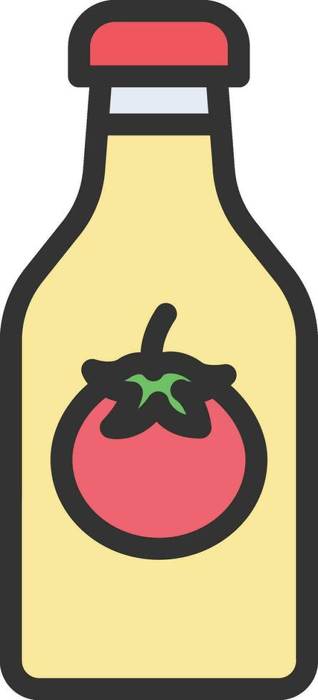 tomate salsa icono imagen. vector