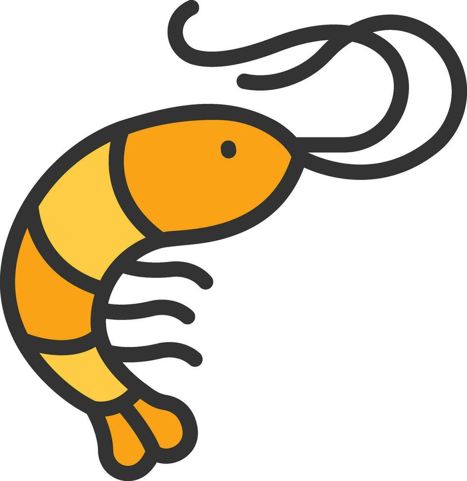 Shrimp Icon Image. vector