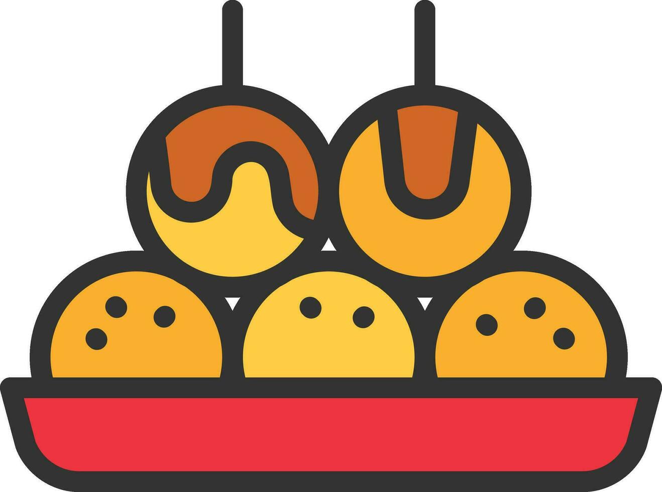 Takoyaki Icon Image. vector