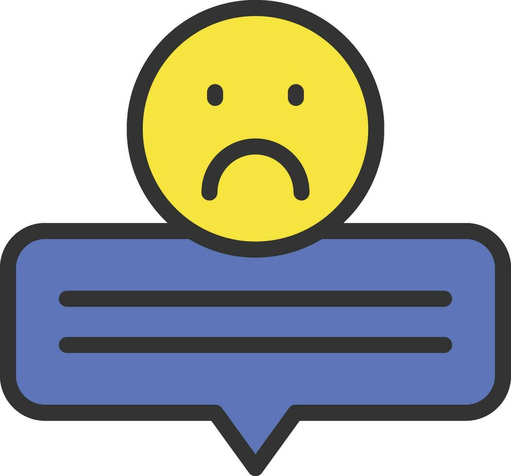 Sad Review Icon Image. vector