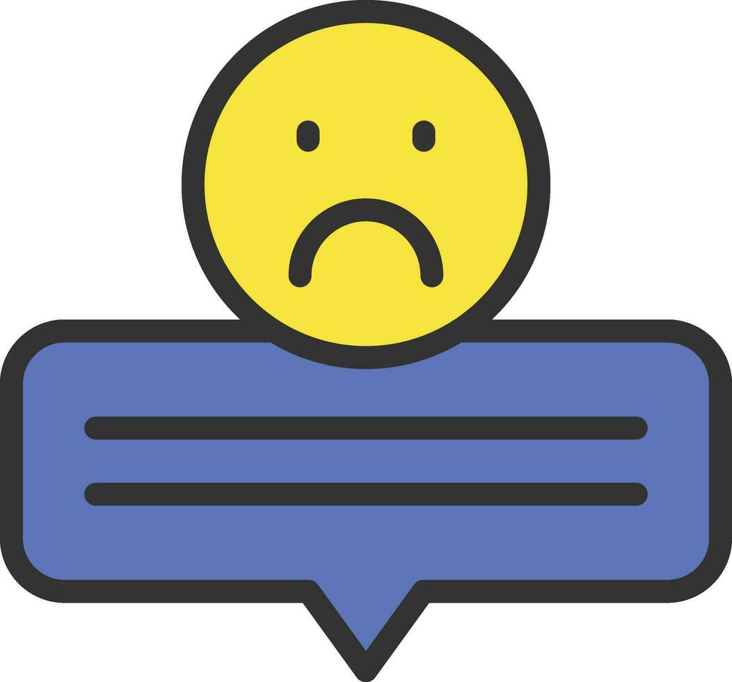 Sad Review Icon Image. vector