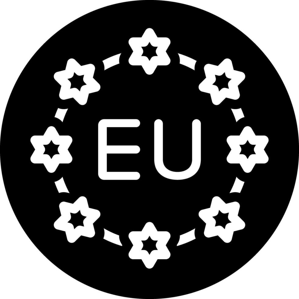 sólido icono para europeo vector