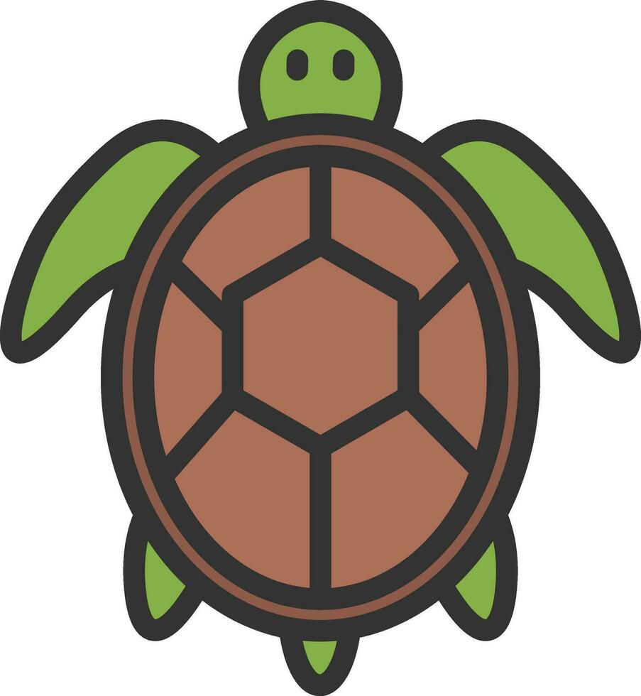 Sea Turtle Icon Image. vector