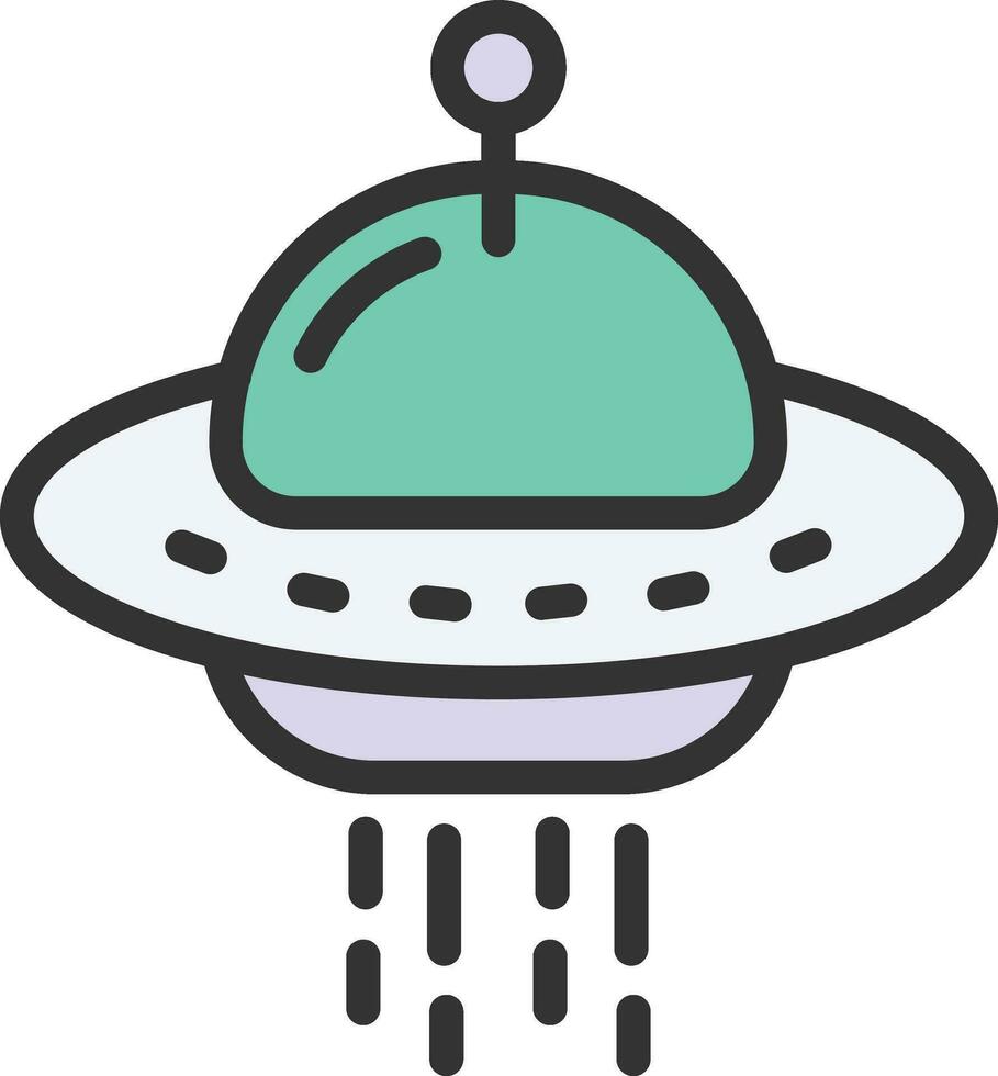 Space Ship Icon Image. vector
