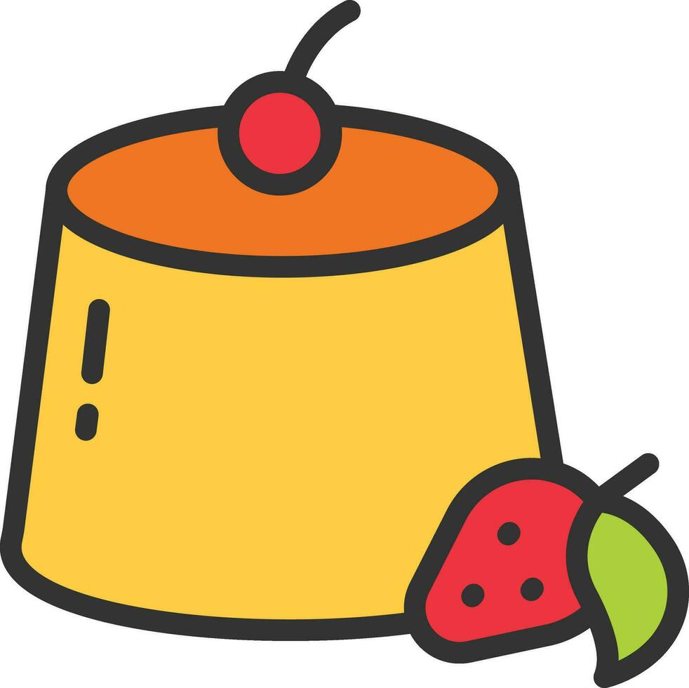 Pudding Icon Image. vector