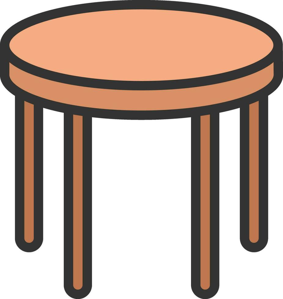 Round Table Icon Image. vector