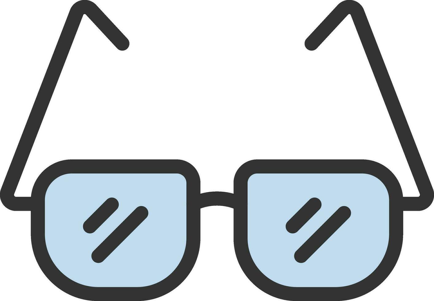 leyendo lentes icono imagen. vector