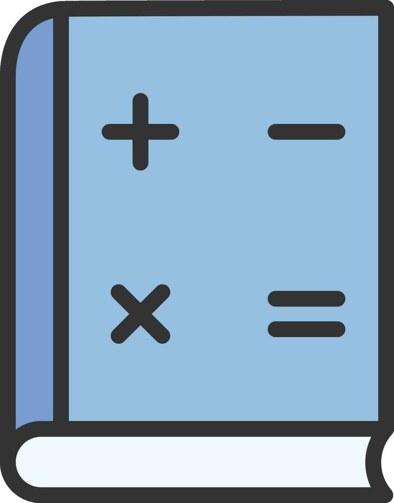Maths Book Icon Image. vector