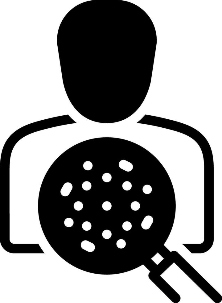 solid icon for researcher vector