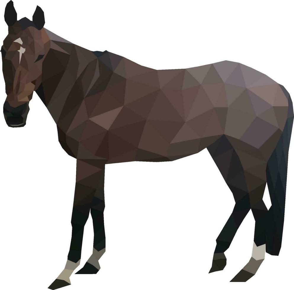 Horse Geometric Vector polygonal design