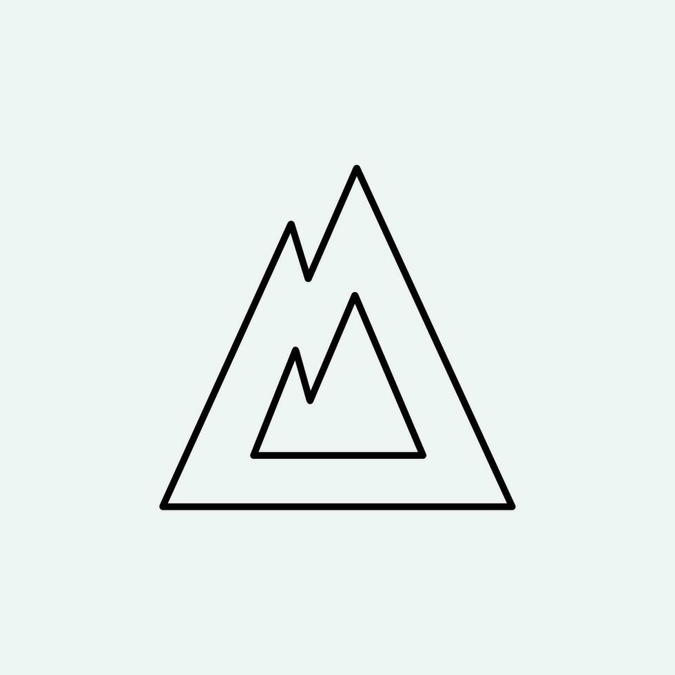 resumen montaña logo ilustración, montaña logo gráfico diseño vector