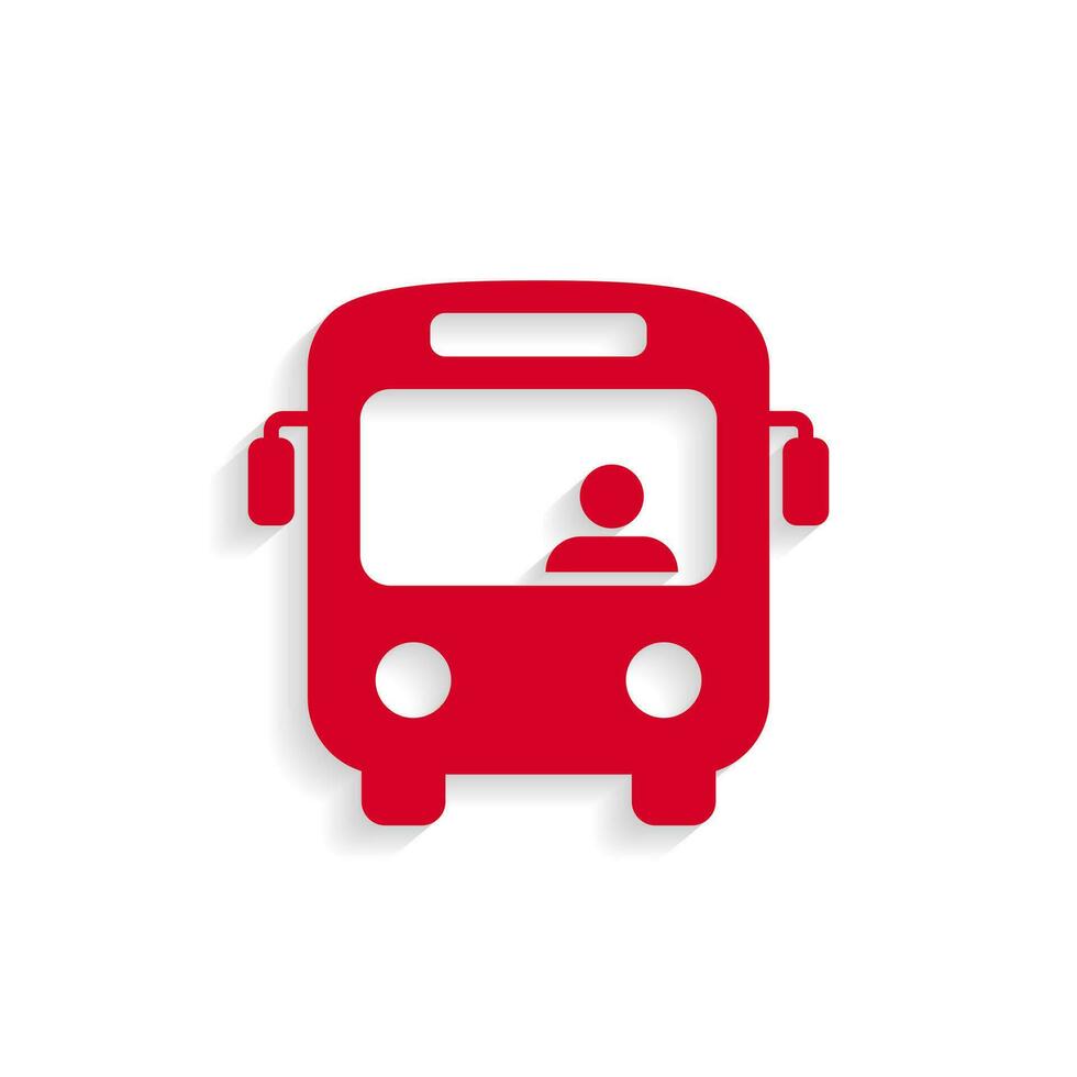 Bus public transport icon vector in flat style
