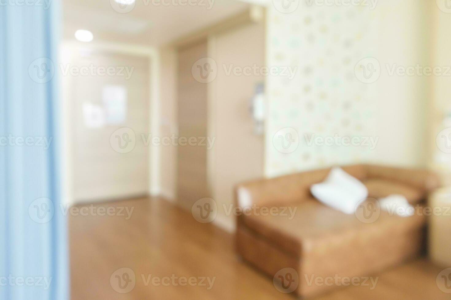 hospital room interior abstract blur for background photo