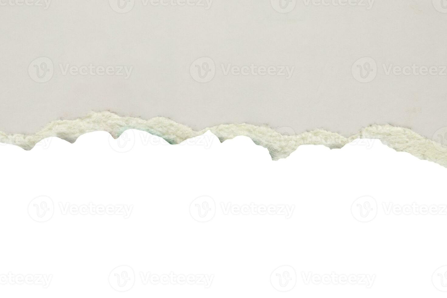 White ripped paper torn edges strips isolated on white background photo