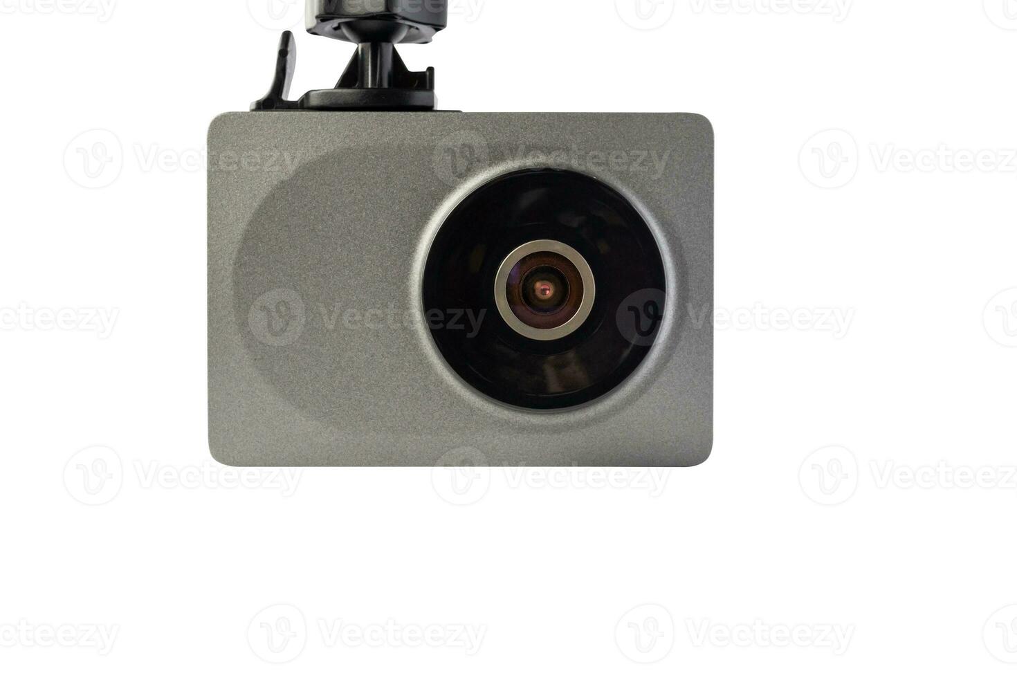 Grabadora de vídeo de cámara cctv de coche aislado sobre fondo blanco. foto