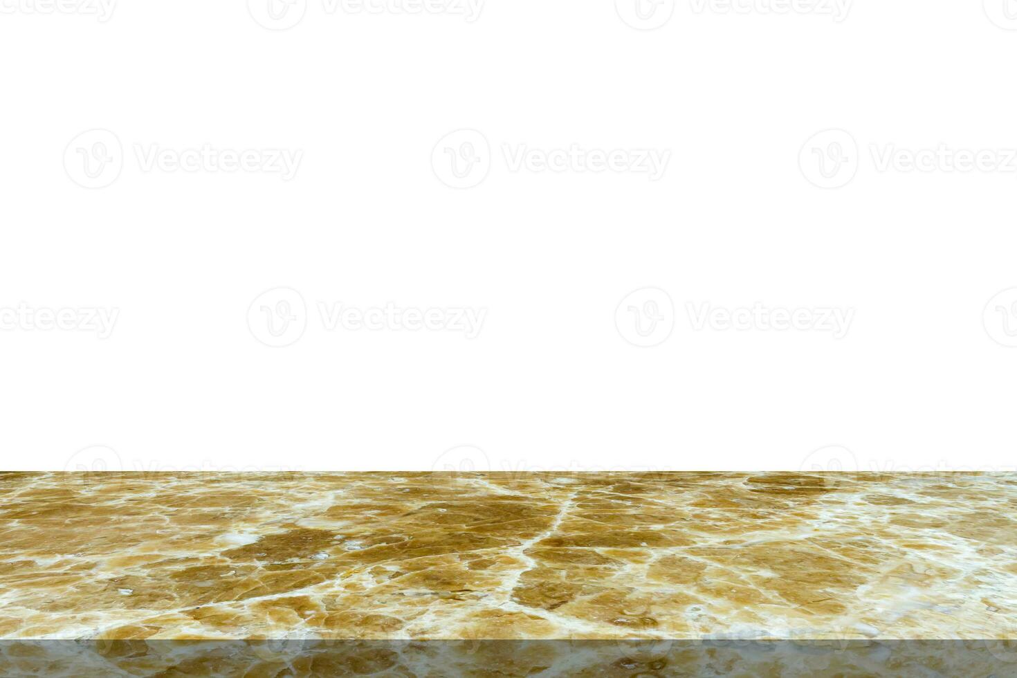 Brown marble stone table top isolated on white background for product display photo