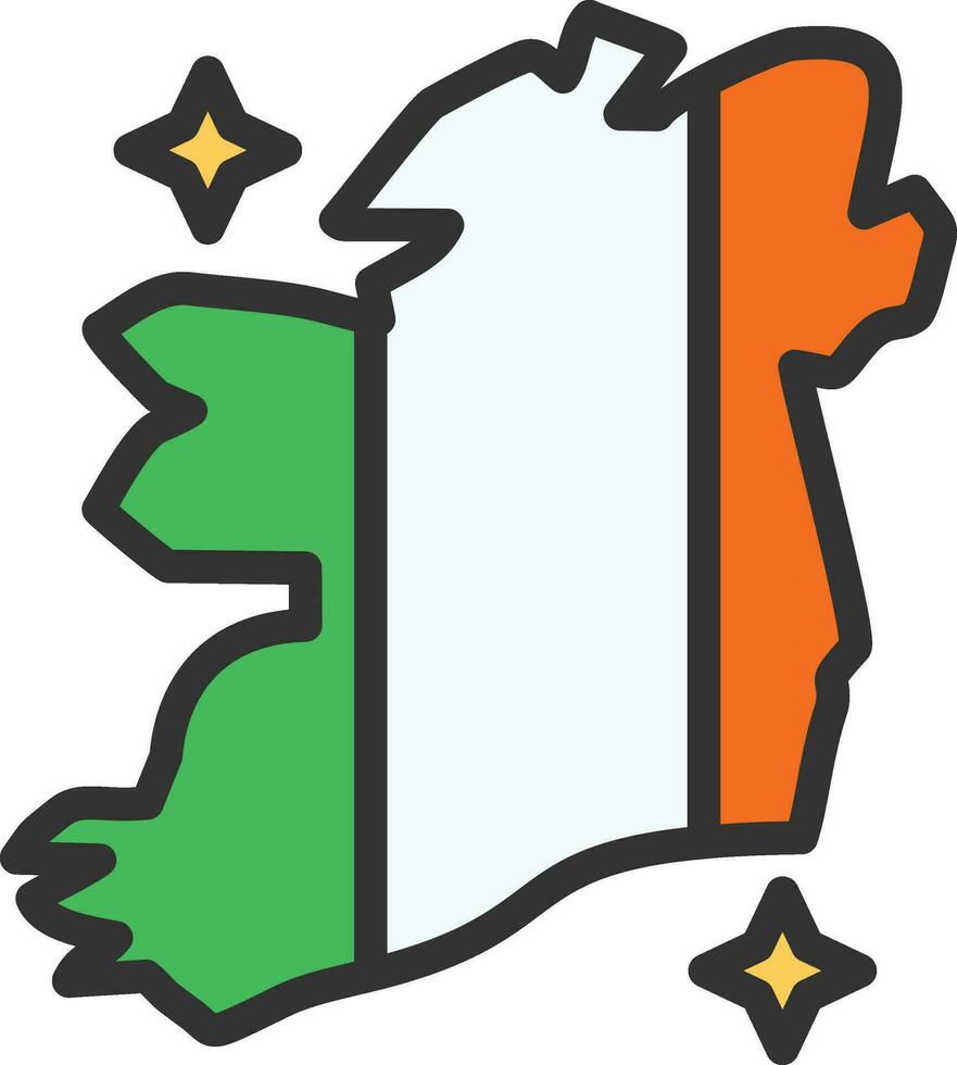 Irlanda mapa icono imagen. vector