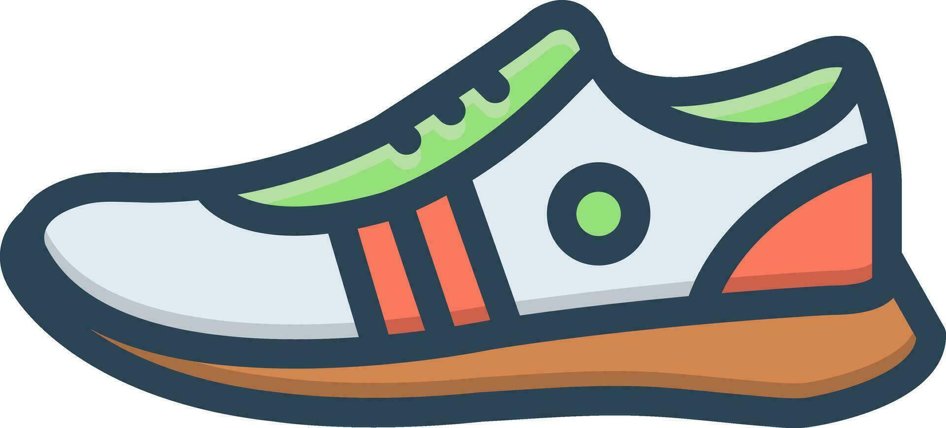 color icono para zapato vector