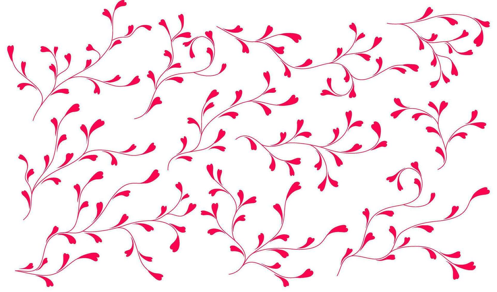 mano dibujado hoja. silueta ramas con hojas. mano dibujado de rama y hoja. mano dibujado hojas. rosado hoja decoración. vector