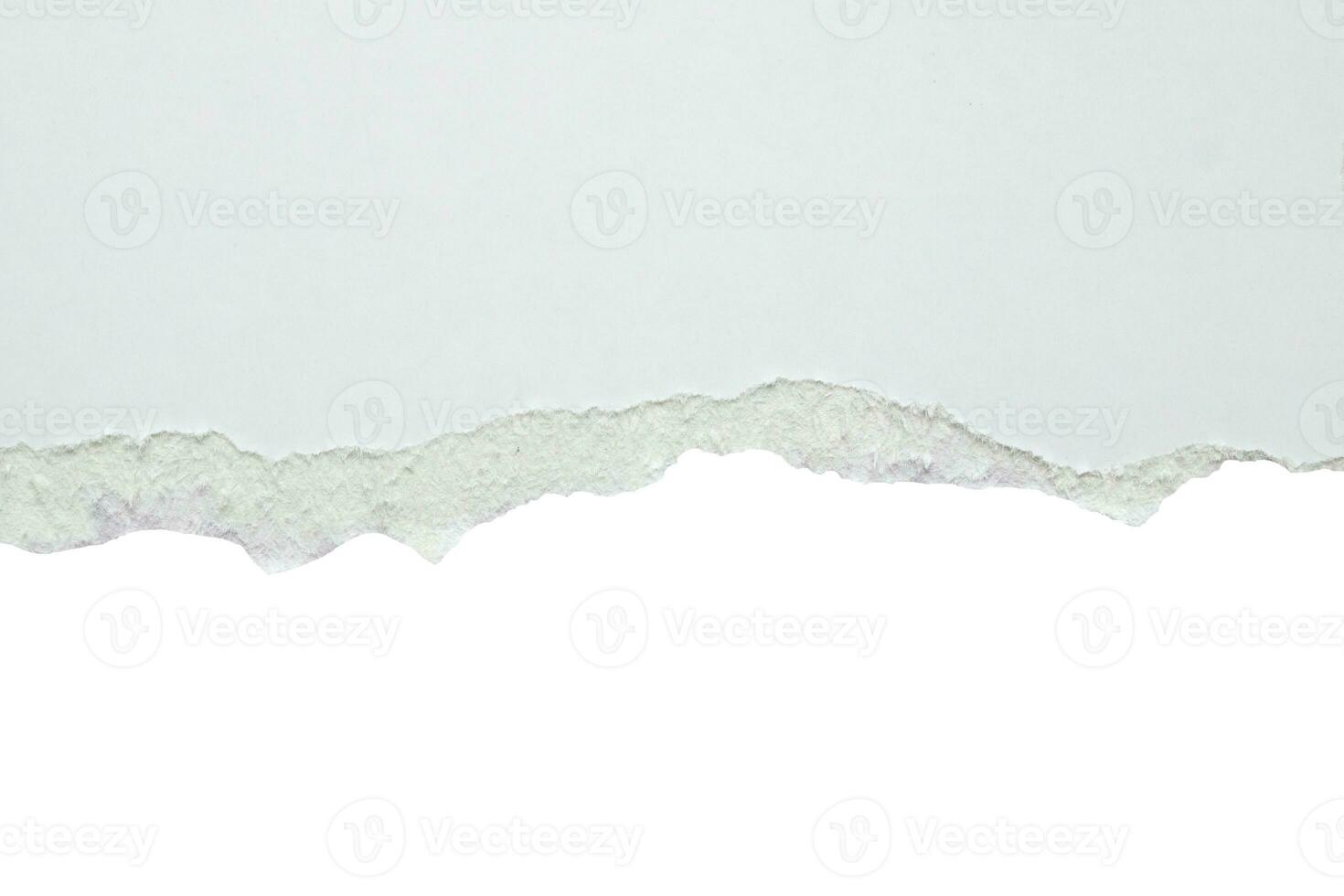 White ripped paper torn edges strips isolated on white background photo