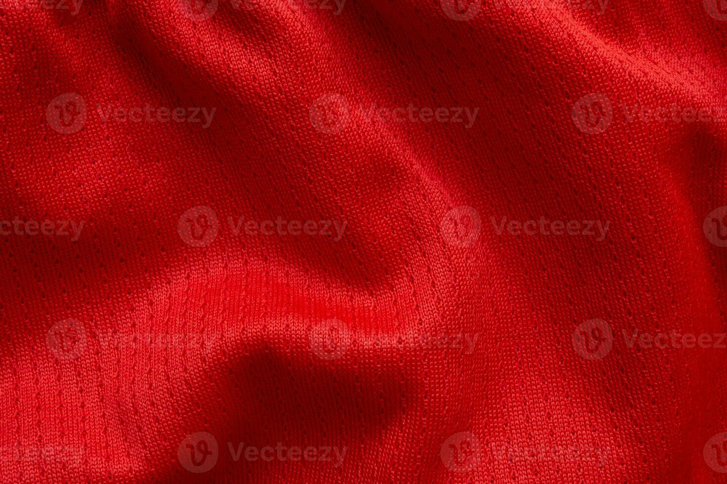 Red sports clothing fabric football shirt jersey texture background photo