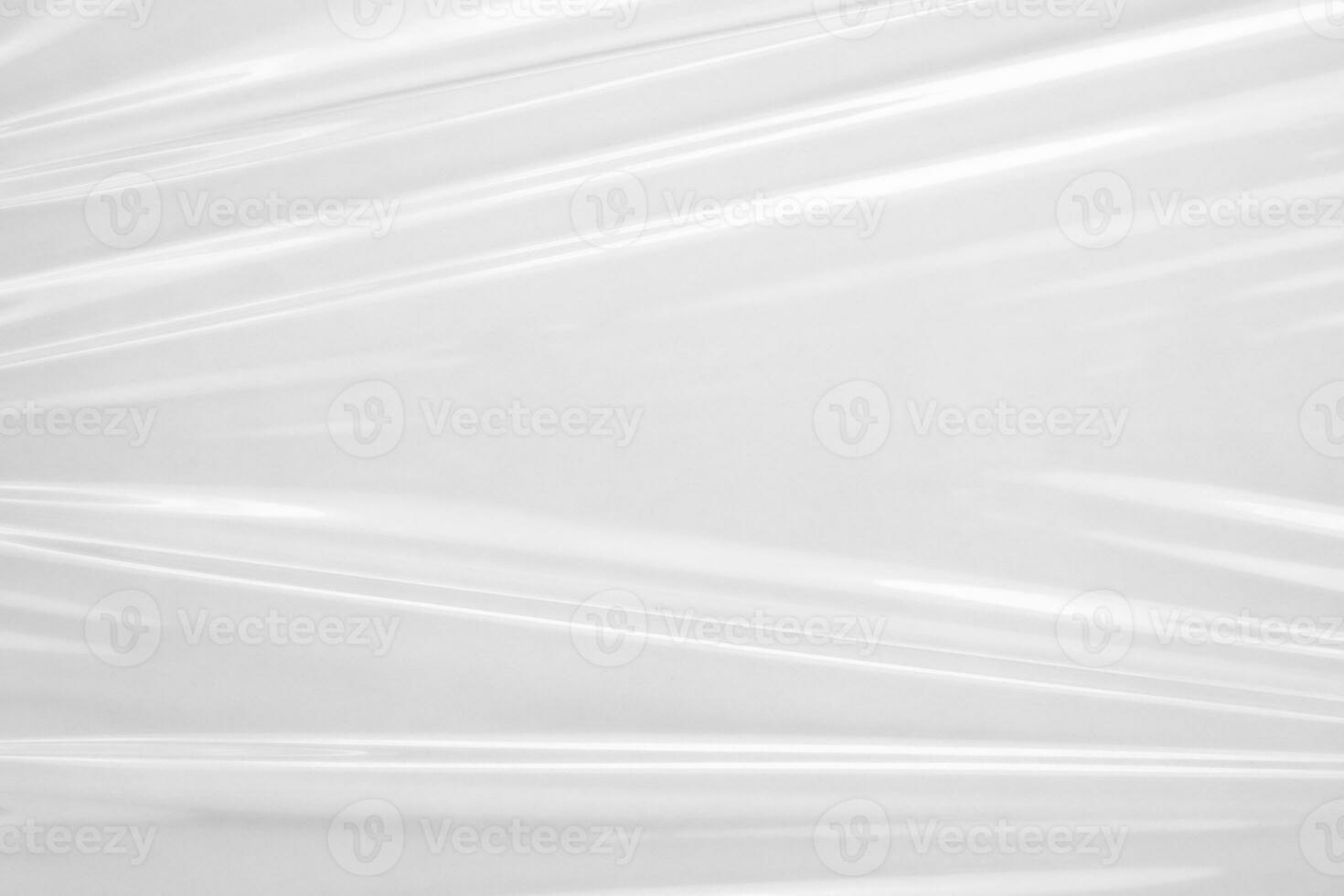 White transparent plastic film wrap texture background photo