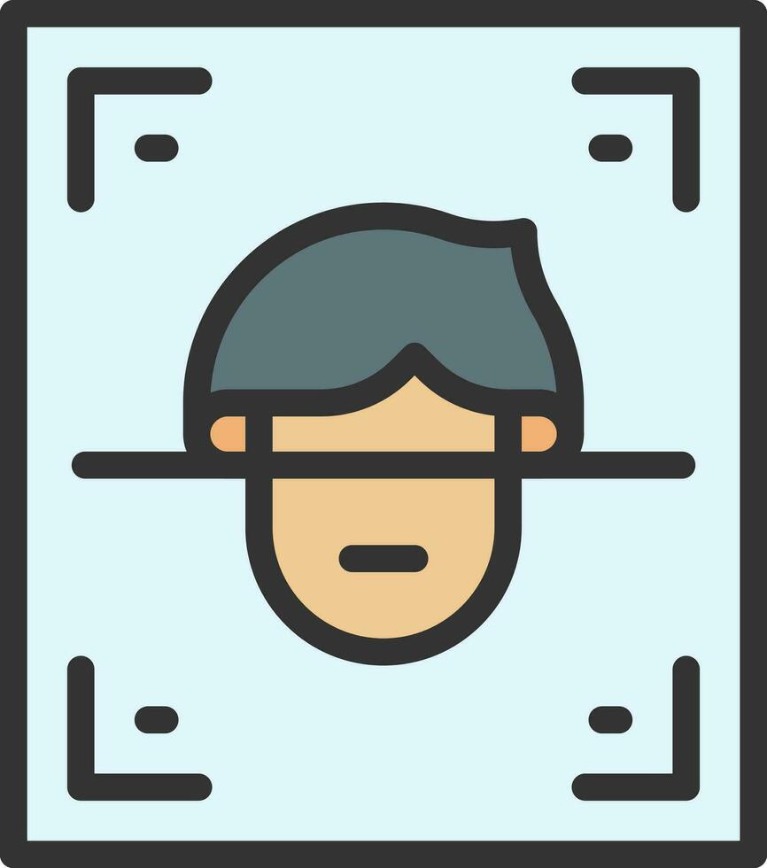 Face Scan Icon Image. vector