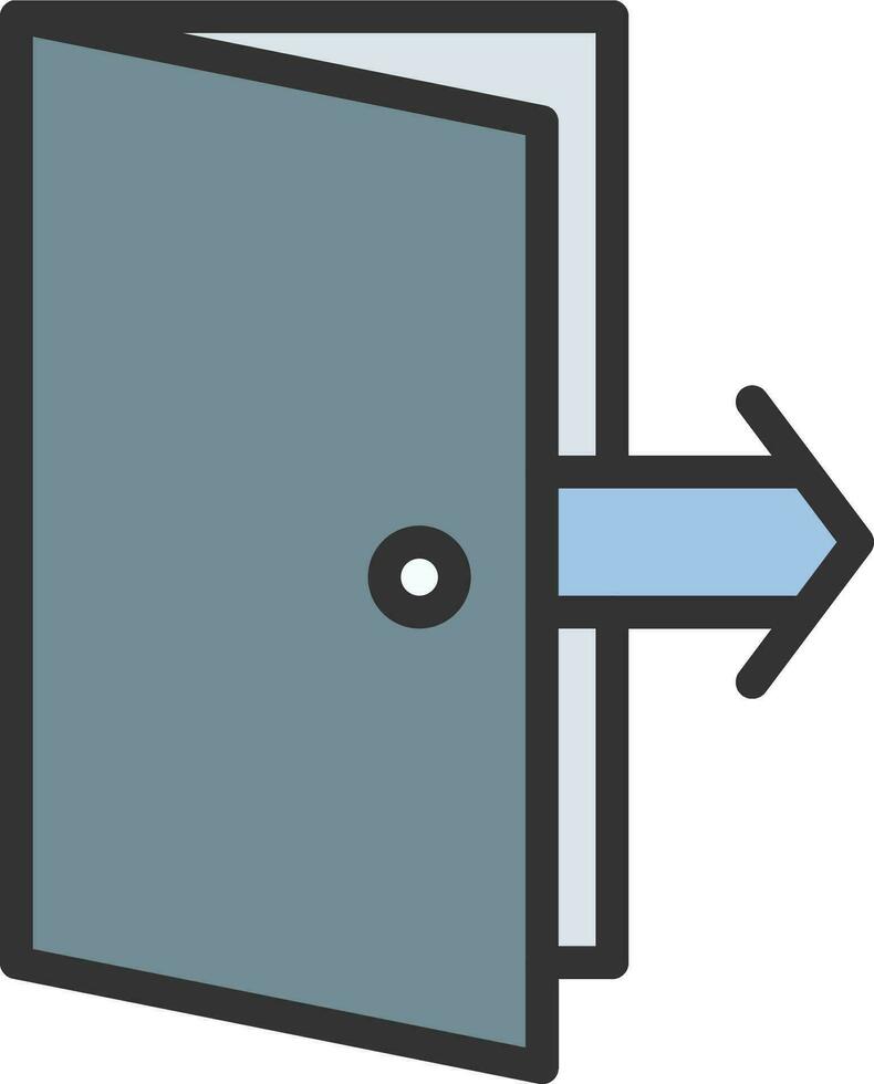 Exit Door Icon Image. vector