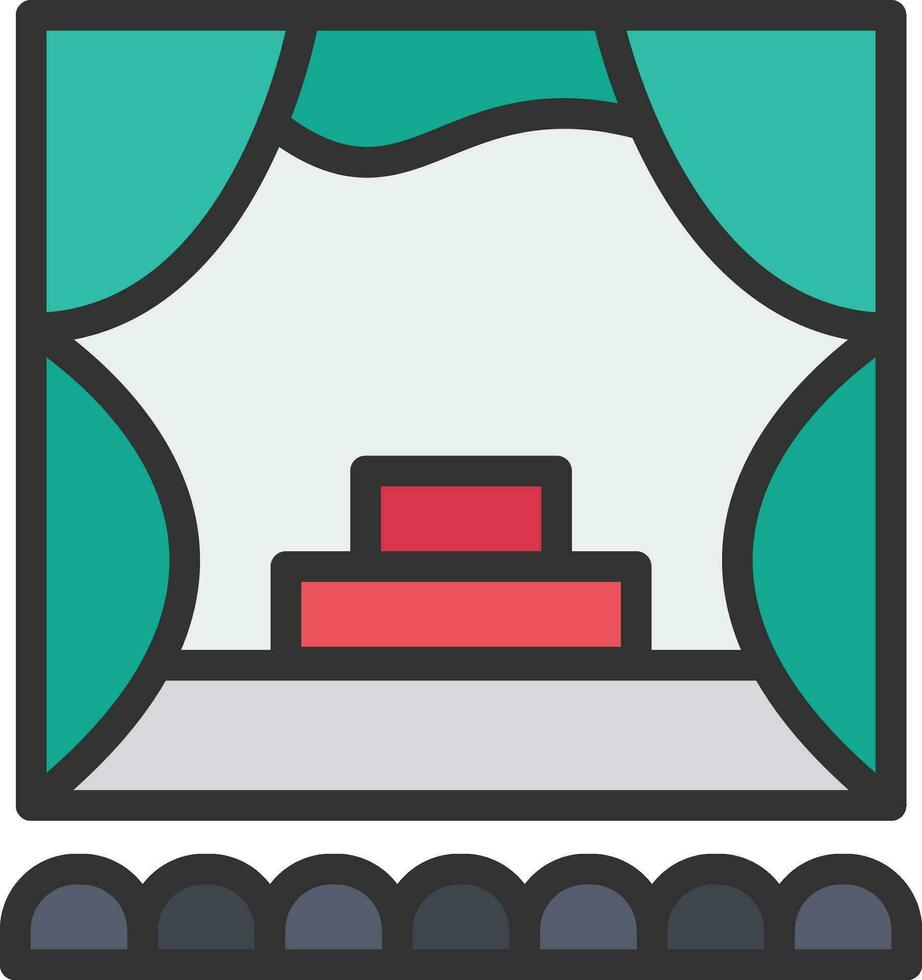 Event Hall Icon Image. vector