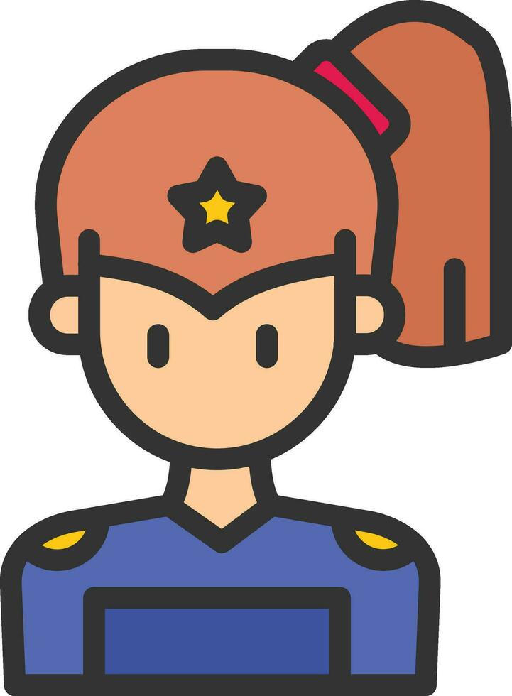 Female Superhero Icon Image. vector