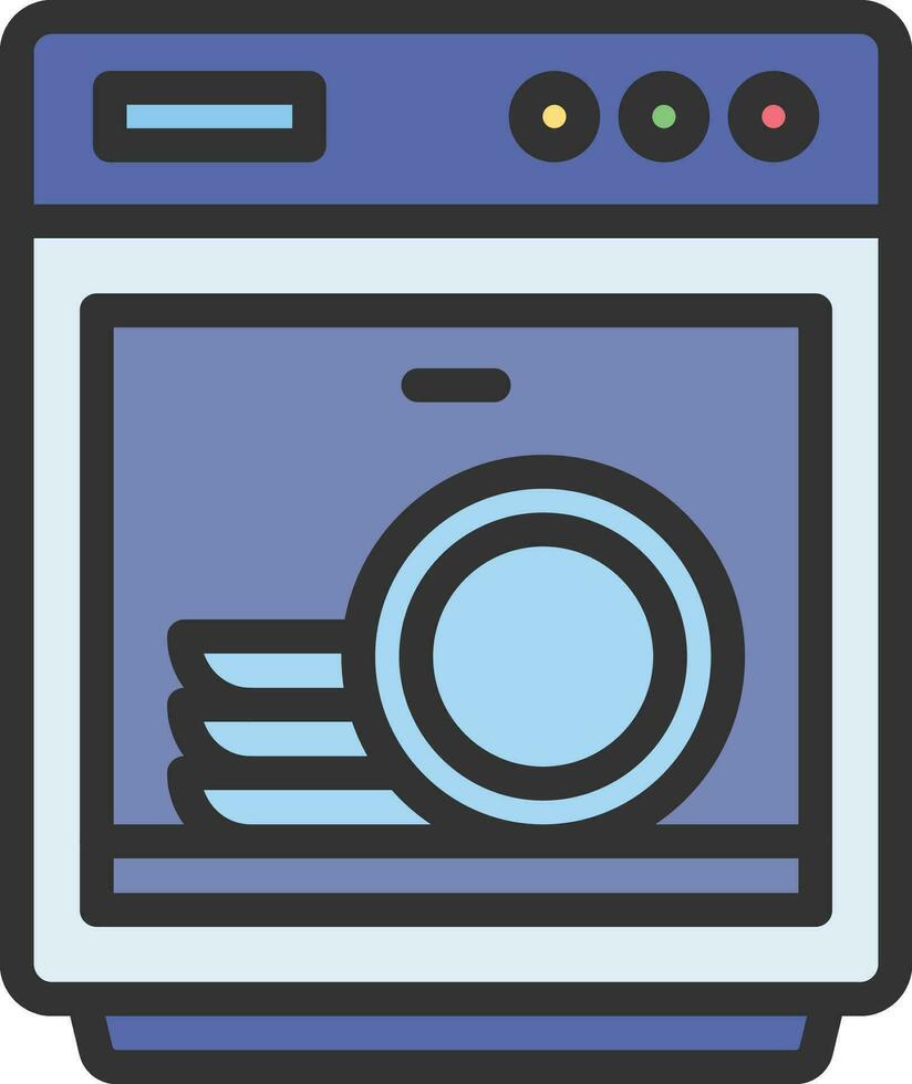 Dish Washer Icon Image. vector