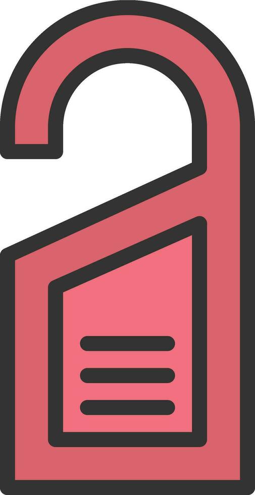 Door Hanger Icon Image. vector