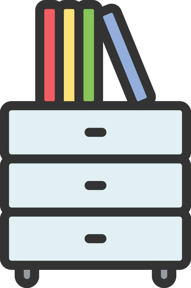 Drawer Book Icon Image. vector