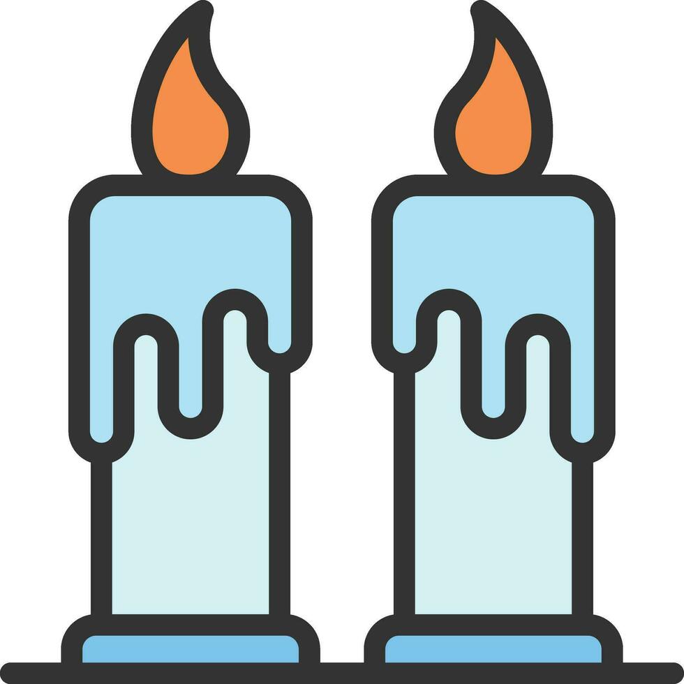 Candles Icon Image. vector