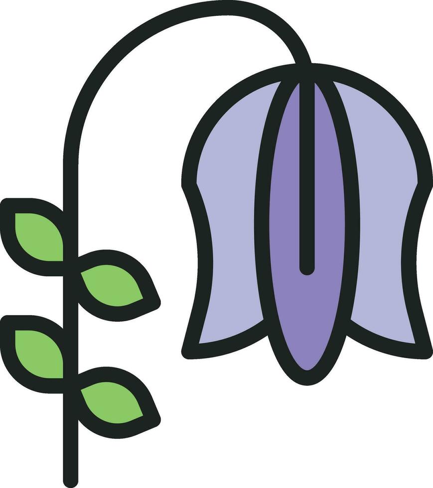 Bluebell Icon Image. vector
