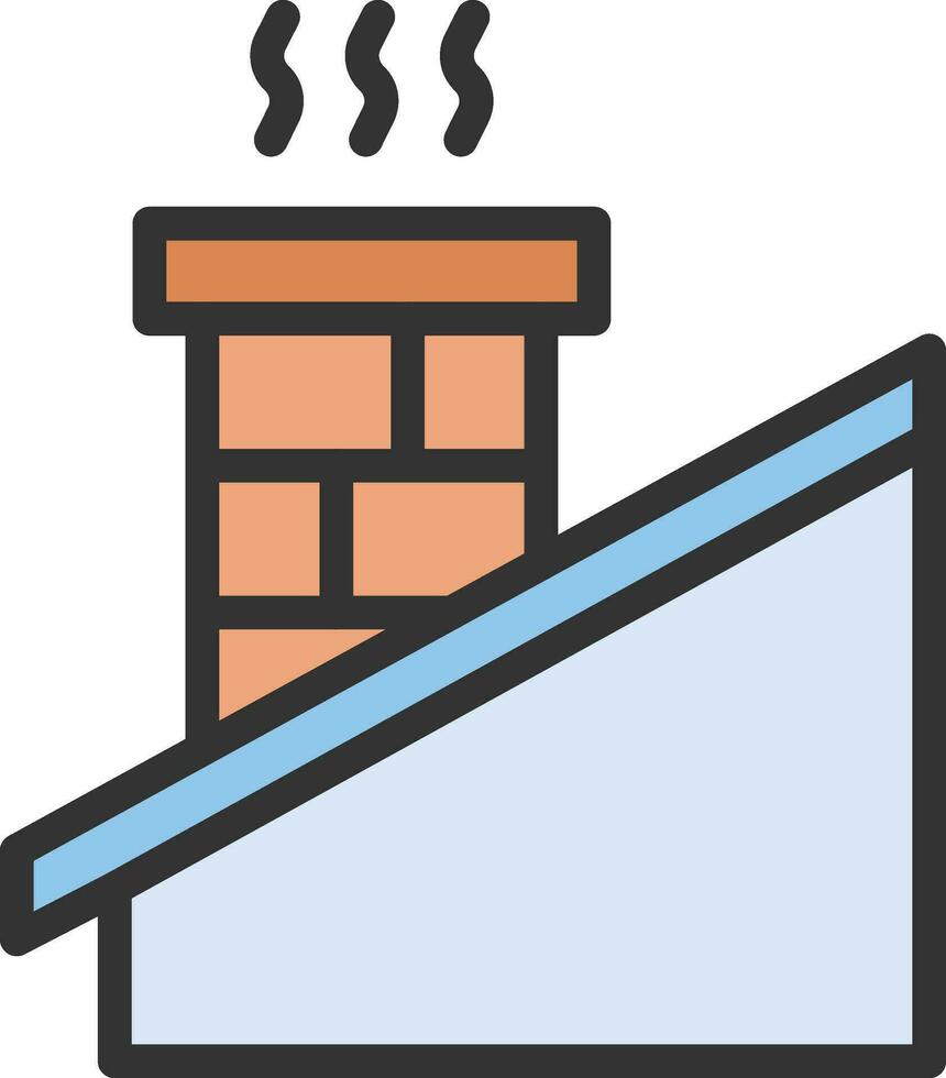 Chimney Icon Image. vector