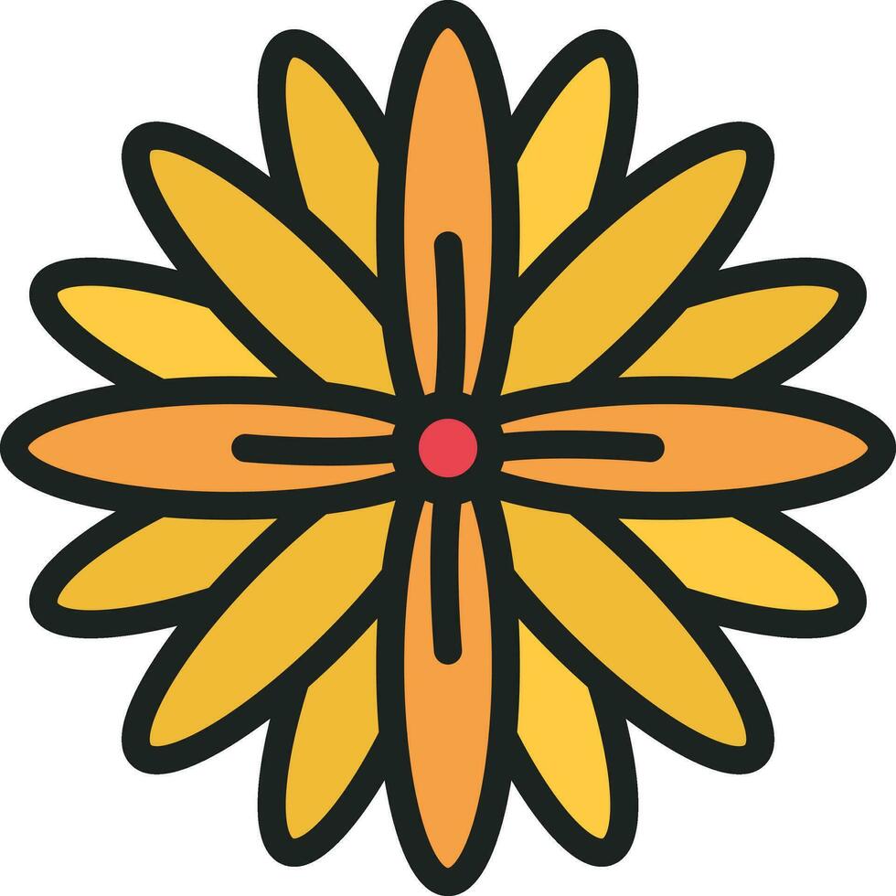 Chrysanthemum Icon Image. vector