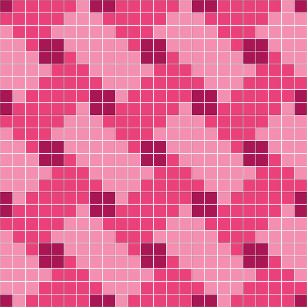 Pink tile background, Mosaic tile background, Tile background, Seamless pattern, Mosaic seamless pattern, Mosaic tiles texture or background. Bathroom wall tiles, swimming pool tiles. vector