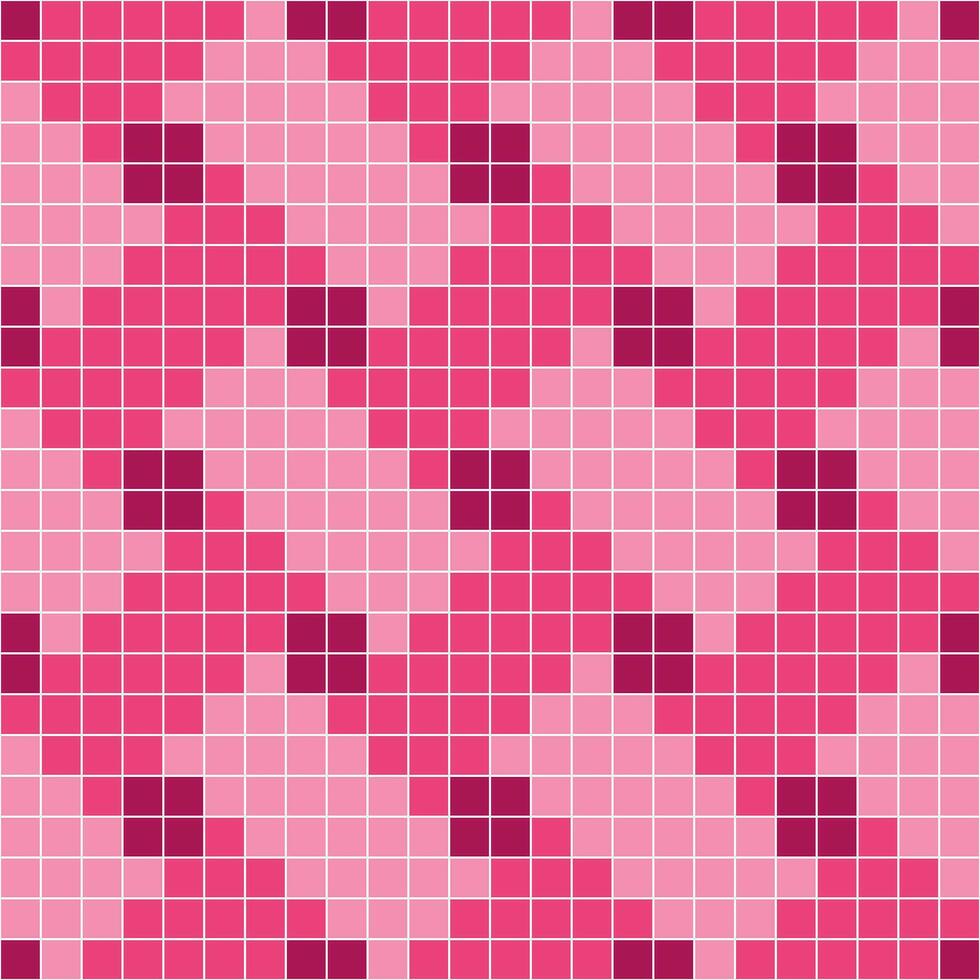 Pink tile background, Mosaic tile background, Tile background, Seamless pattern, Mosaic seamless pattern, Mosaic tiles texture or background. Bathroom wall tiles, swimming pool tiles. vector