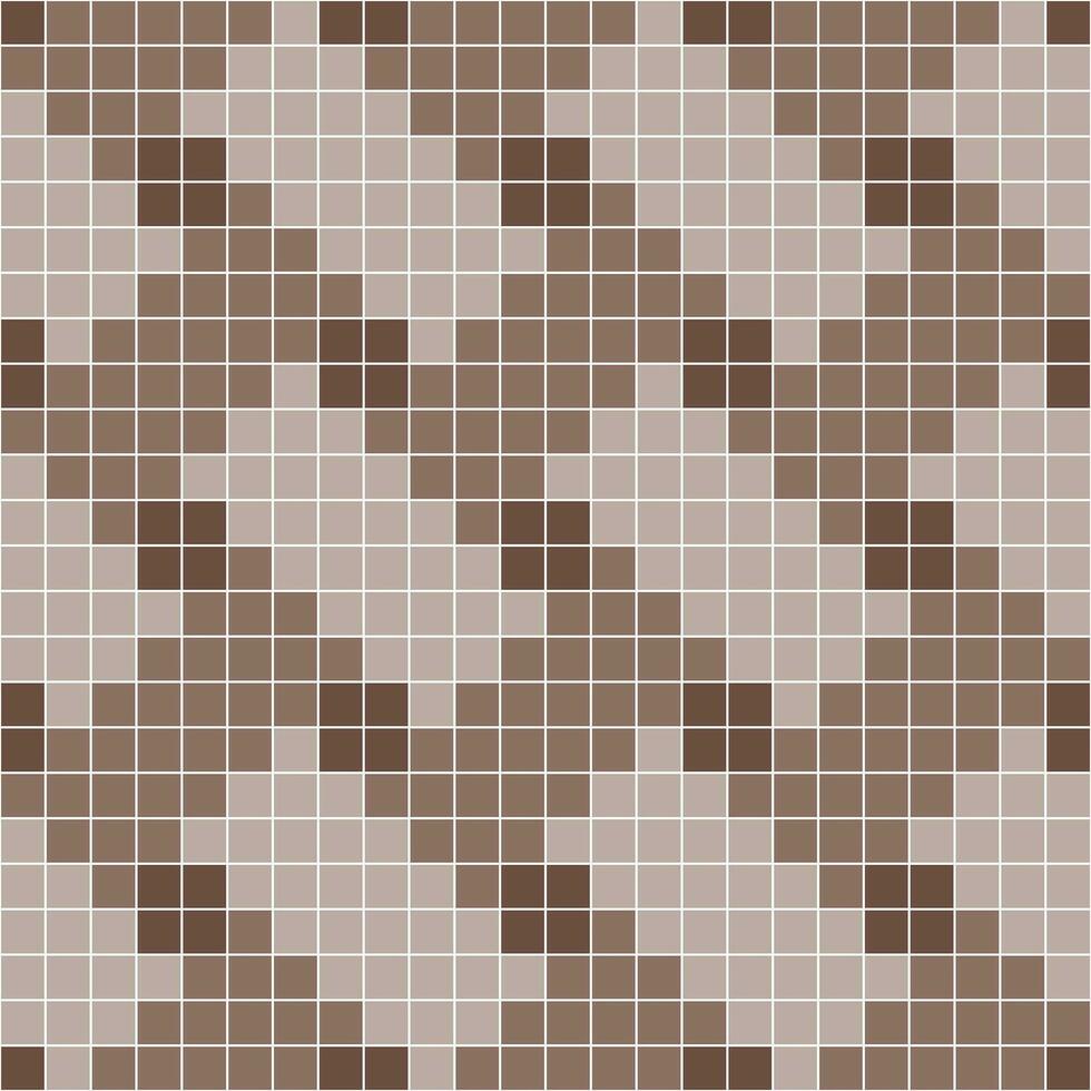 Brown tile background, Mosaic tile background, Tile background, Seamless pattern, Mosaic seamless pattern, Mosaic tiles texture or background. Bathroom wall tiles, swimming pool tiles. vector