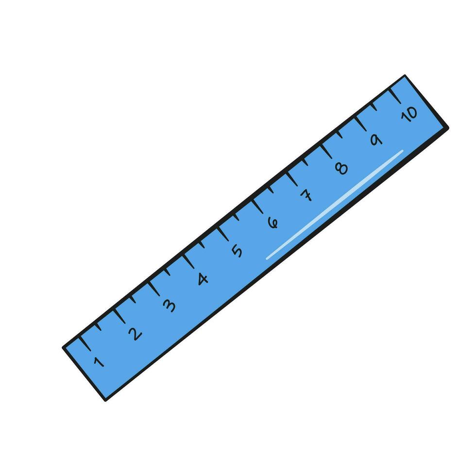 Blue ruler icon vector