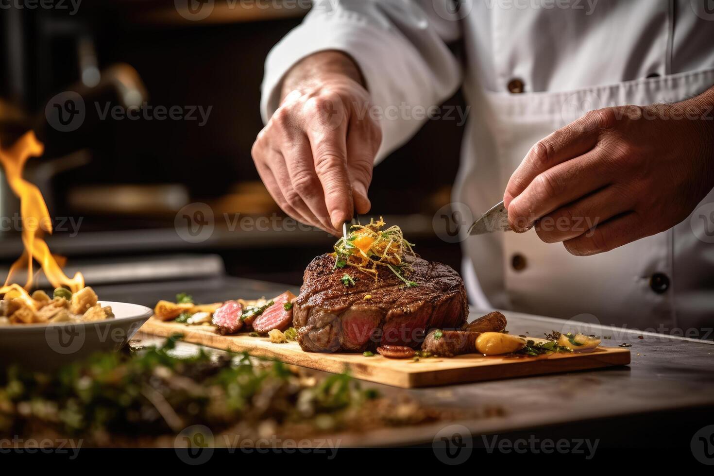 Meticulous Plating - Appetizing Beef Steak Captured in Close-up Food Photography - photo