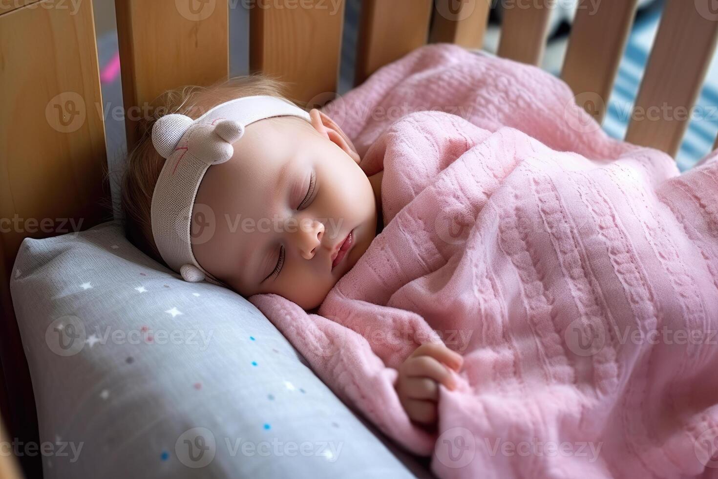 Peaceful Slumber - Capturing the Serenity of a Baby's Sleep in a Close-Up Shot - photo