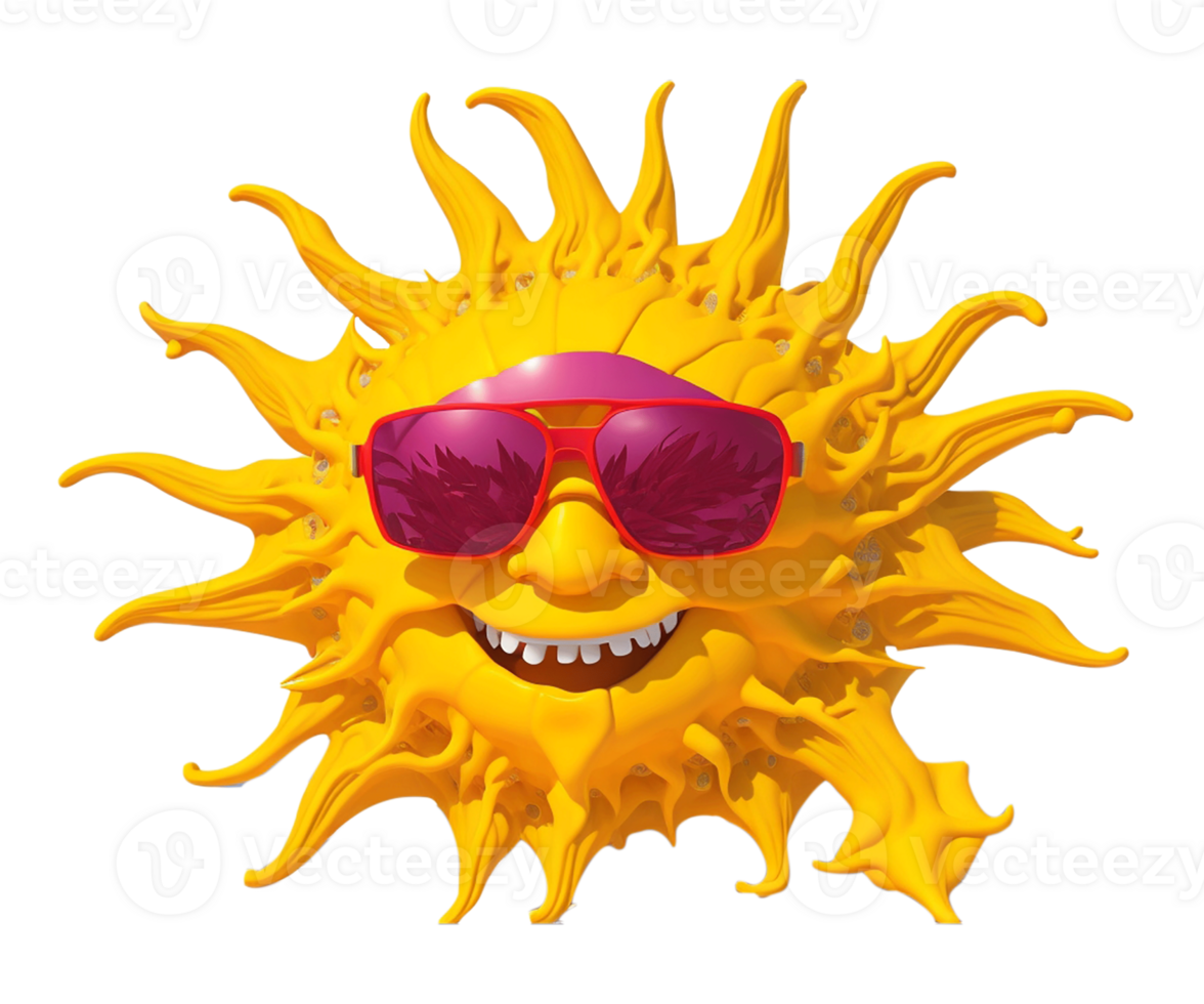 Sommer- einzigartig Sonne 3d png